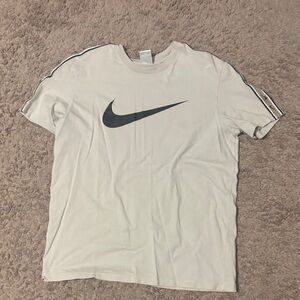 Nike White Short Sleeve Tee with Black Swoosh